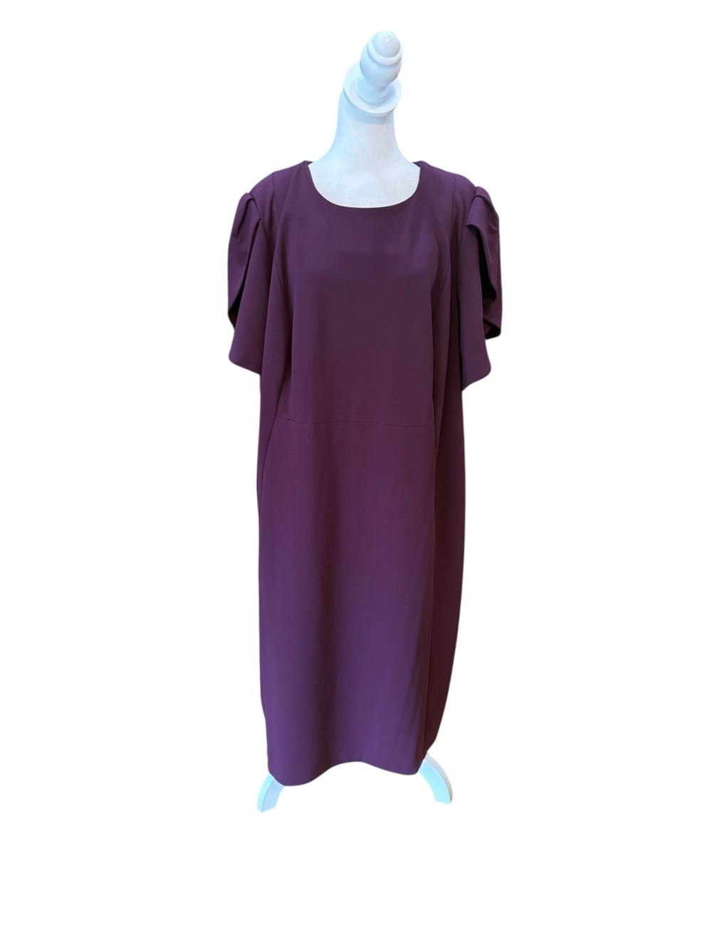 Calvin Klein Tulip Sleeve Sheath Dress Purple Womens Size 24W NEW With Tags